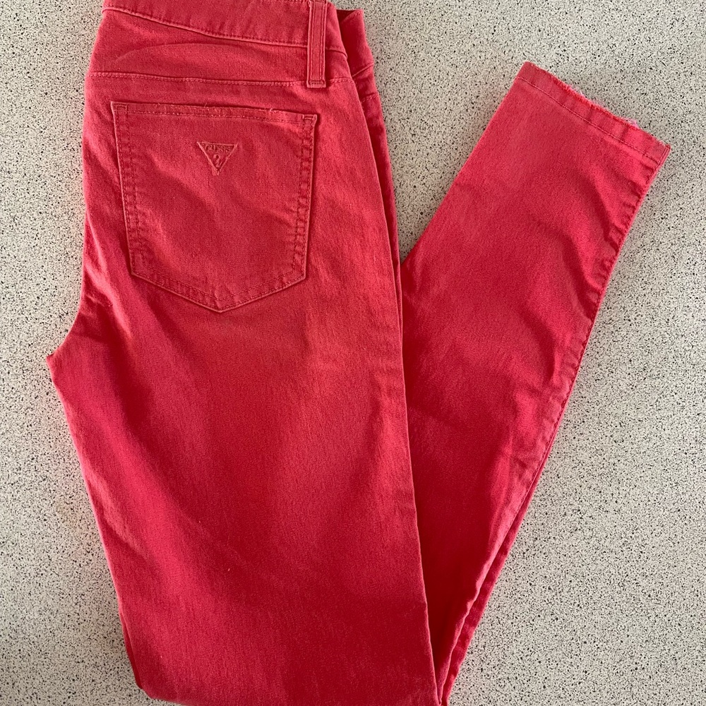 GUESS low rise power skinny jeans